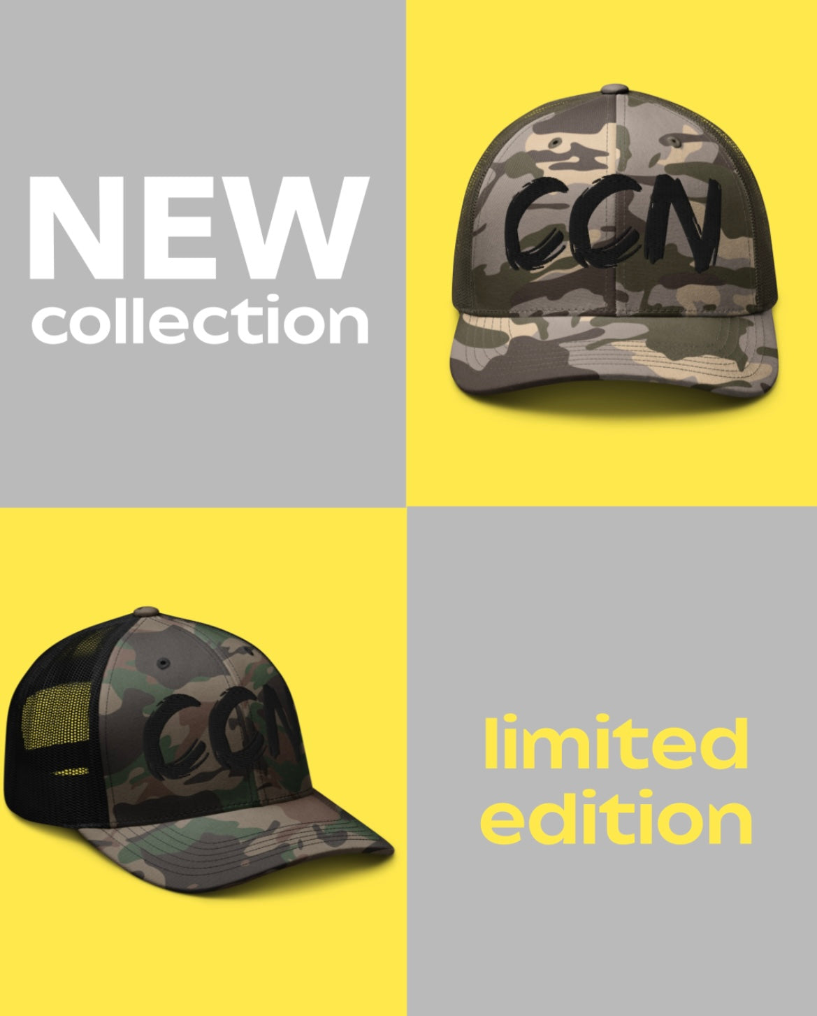 Unisex Camouflage Trucker