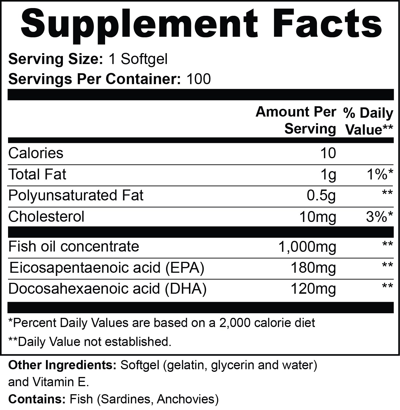 Super Omega-3 (EPA 180mg + DHA 120mg)