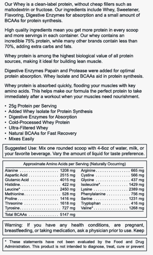 Repair+ Whey Protein (Chocolate Milkshake)